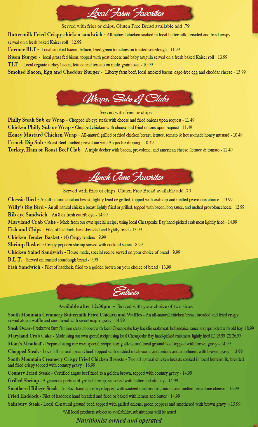 Lunch & Dinner Menu